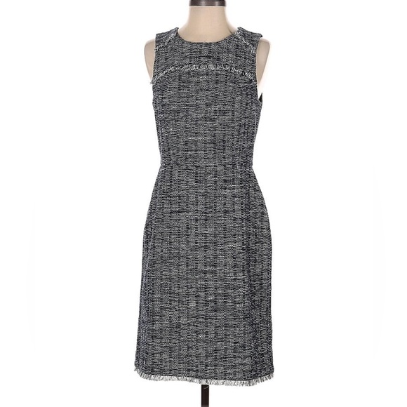 J. Crew Tweed Fringe Dress 6 - Picture 2 of 8